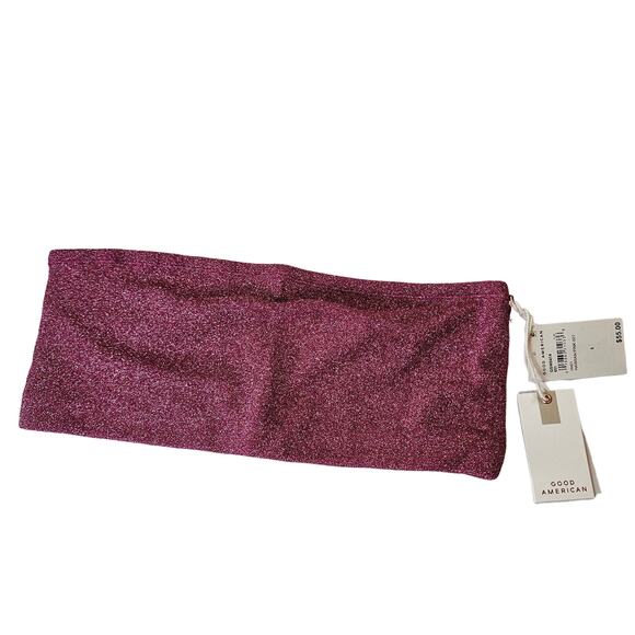 Good American Other - Good American Sparkle Better Band Top‎ Swim Hawaiian Pink Plus 2x Beach Pool